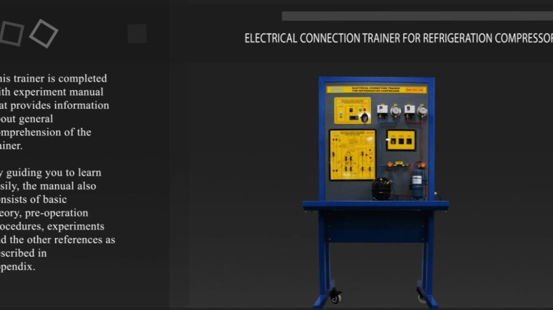 ⁣ELECTRICAL CONNECTION TRAINER FOR REFRIGERATION COMPRESSOR (RAC-ECC-XA)