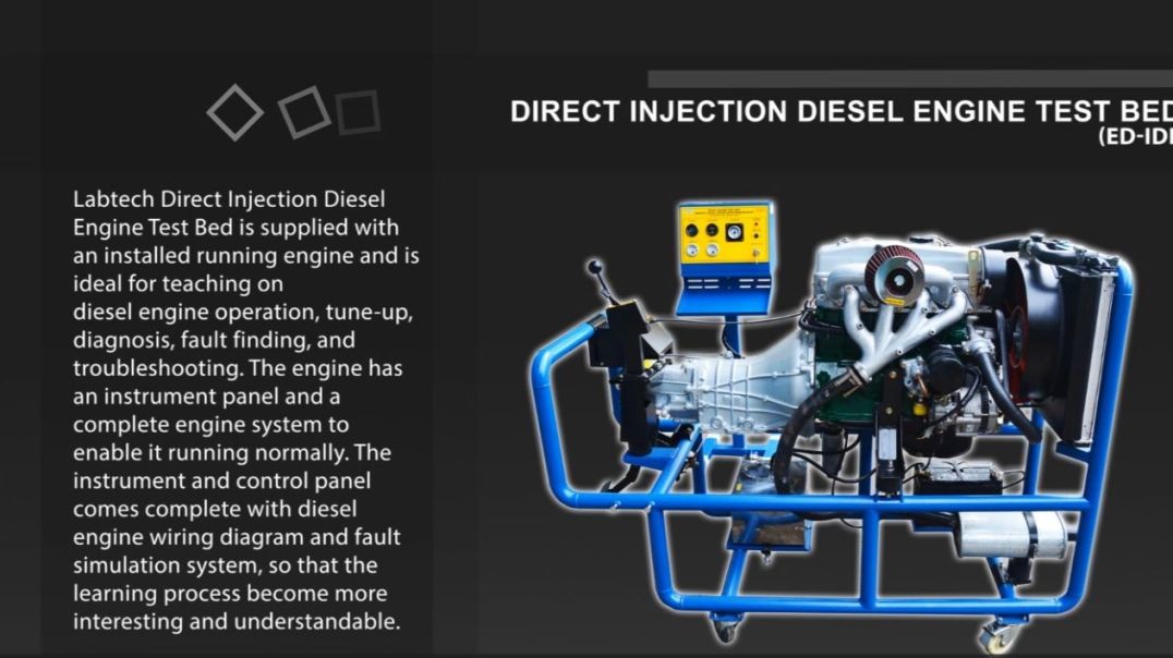 ⁣DIRECT INJECTION DIESEL ENGINE TEST BED (ED-IDI)
