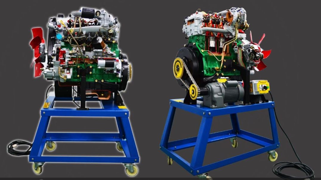 SECTIONED DIESEL ENGINE, 4 CYLINDER,4 STROKE,COMMON RAIL,OHC WITH ELECTRIC MOTOR (ED-SDE-05Z)